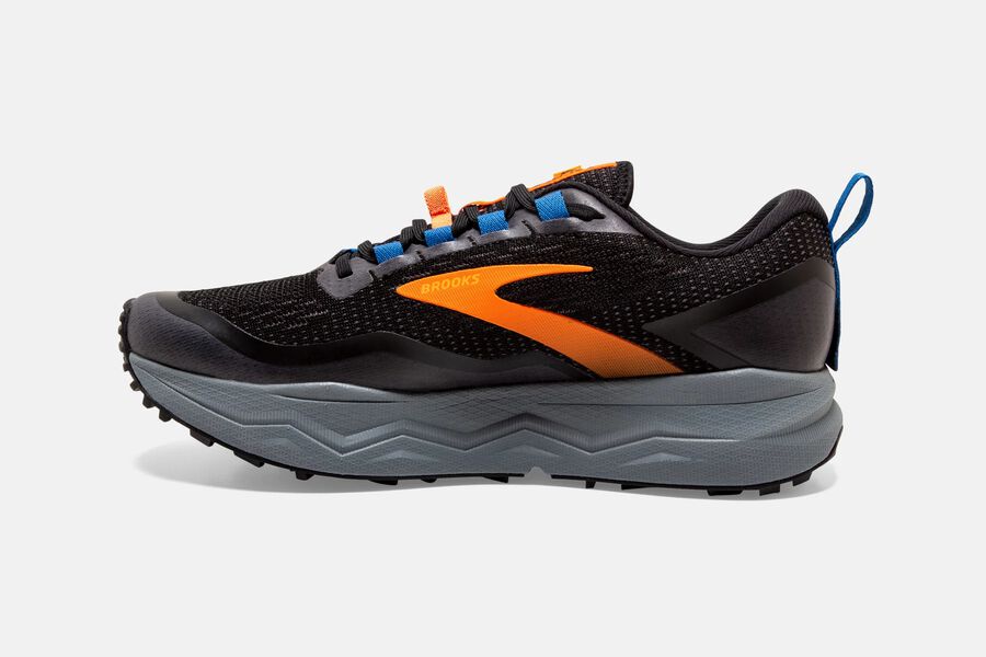 Brooks Caldera 5 Trail Running Shoes Mens - Black/Orange - HCSGI-1460